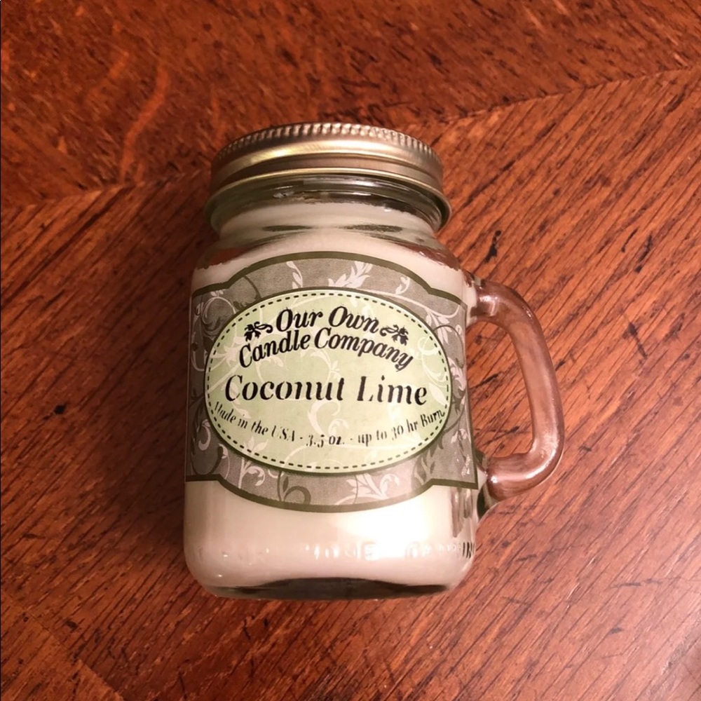 homemade coconut lime candle